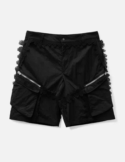 Heliot Emil Spherical Cargo Shorts In Black
