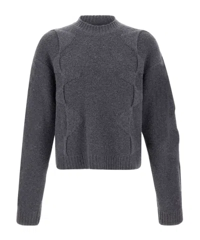 Heliot Emil Spiral-knit Textured Jumper In Gray