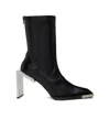 Heliot Emil Square-toed Short Boots In Black