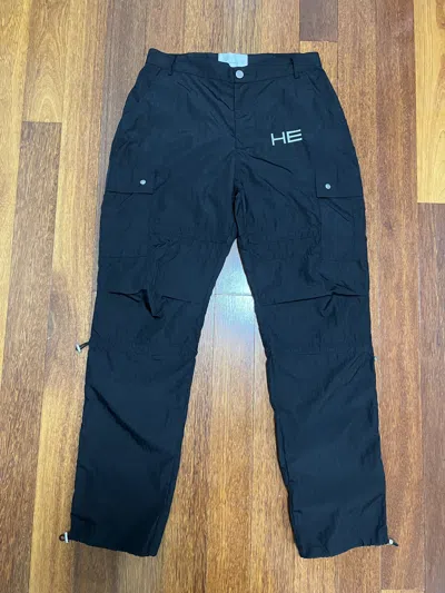 Pre-owned Heliot Emil Ss18  Tech Nylon Black Cargos
