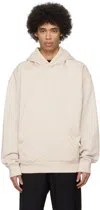 Heliot Emil Taupe Spherical Hoodie In Stone