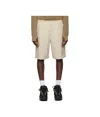 Heliot Emil Beige Igneous Shorts In Stone