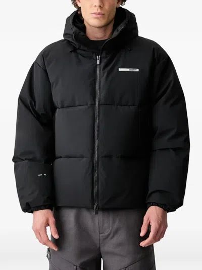 Heliot Emil Velum Hooded Puffer Jacket In Black