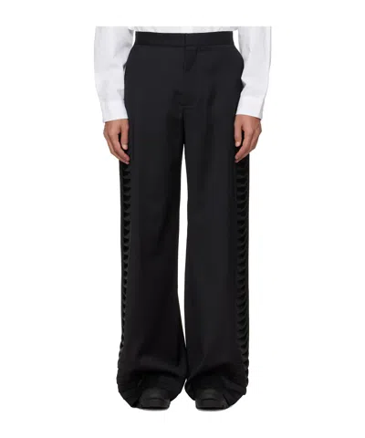 Heliot Emil Vibraxis Tailoring Casual Pants With Pleated Details In Black