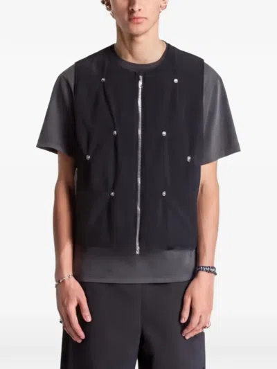Heliot Emil Vox Stud-embellished Vest In Black