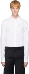 Heliot Emil Metal-detail Cotton Shirt In White