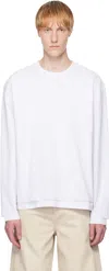 Heliot Emil White Deceptae Long Sleeve T-shirt In White