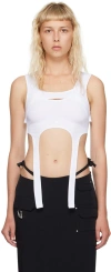 Heliot Emil White Harness Tank Top In White