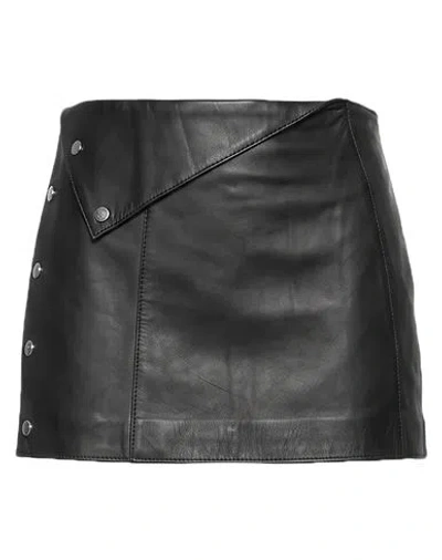 Heliot Emil Woman Mini Skirt Black Size 4 Lambskin