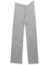Heliot Emil Wool Asymmetric Trousers In Grey