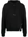 Heliot Emil Zipped Organic Cotton Hoodie In Black
