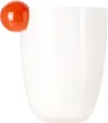 Helle Mardahl Off-white & Orange Bon Bon 'the Glass With A Twist' Water Glass In Grapefruit & Coconut
