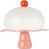 Helle Mardahl Pink & Off-white 'the Stand' Cake Stand In Grapefruit Capp Rhub