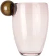 Helle Mardahl Purple & Khaki Bon Bon 'the Glass With A Twist' Water Glass In Olive Punch & Auberg