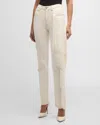 HELLESSY ASH WHITE JEANS WITH CASCADE FRINGE