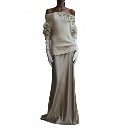 Hellessy Astra Sweater Dress In Cloud/chestnut