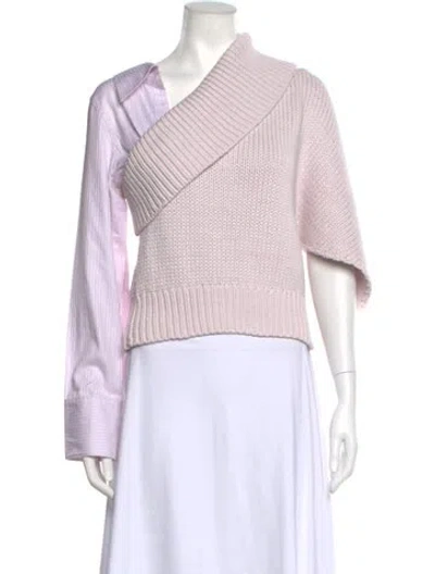 Pre-owned Hellessy Asymmetrical Sweater In Metallic/purple