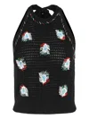 Hellessy Beaded Halterneck Top In Black