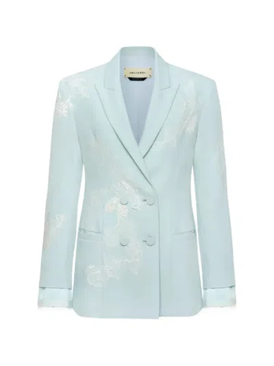 Hellessy Bruce Floral-embroidered Blazer In Blue