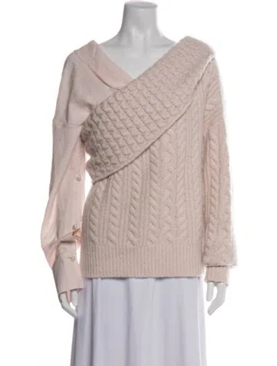 Pre-owned Hellessy Cashmere Cowl Neck Sweater In Pink