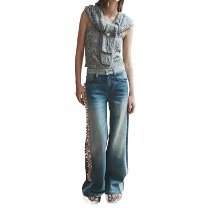Hellessy Clarissa Knit Top In Navy Melange In Green