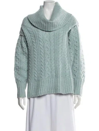 Pre-owned Hellessy Cowl Neck Sweater In Green