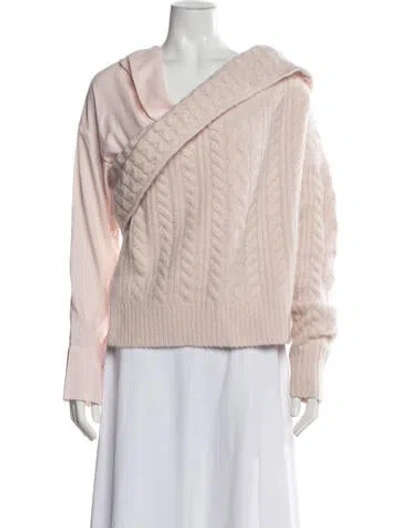 Pre-owned Hellessy Cowl Neck Sweater In Pink