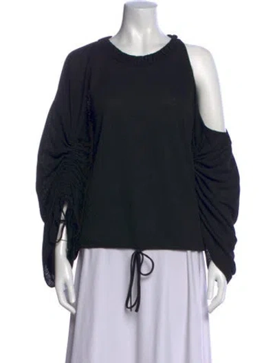 Pre-owned Hellessy Crew Neck Long Sleeve Top In Black