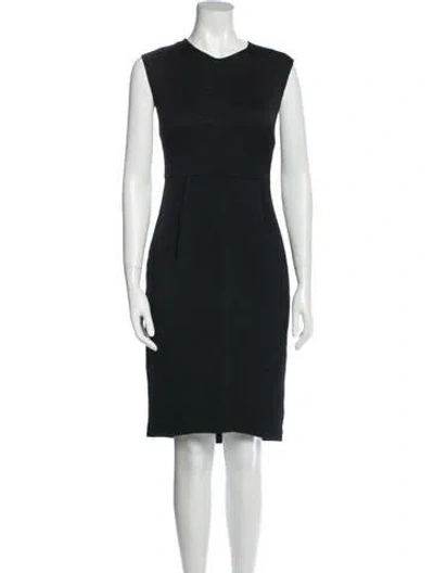 Pre-owned Hellessy Crew Neck Midi Length Dress In Black