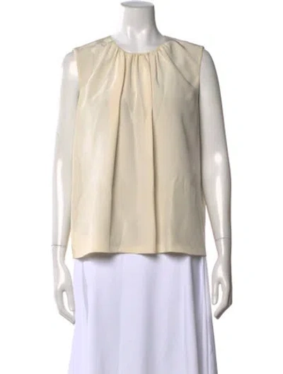 Pre-owned Hellessy Crew Neck Sleeveless Blouse In Neutrals
