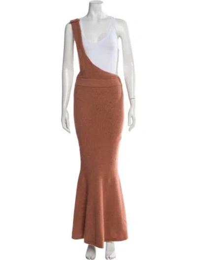 Pre-owned Hellessy Cutout Accent Long Skirt In Brown