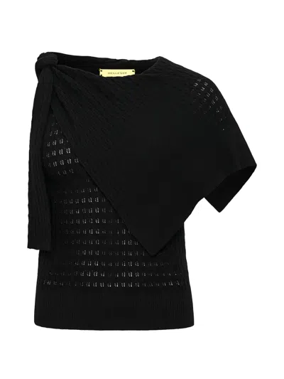 Hellessy Dove Knot-detail Sweater In Black