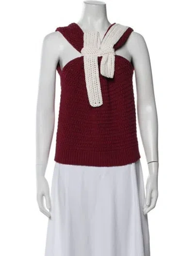 Pre-owned Hellessy Halterneck Sleeveless Top W/ Tags In Red