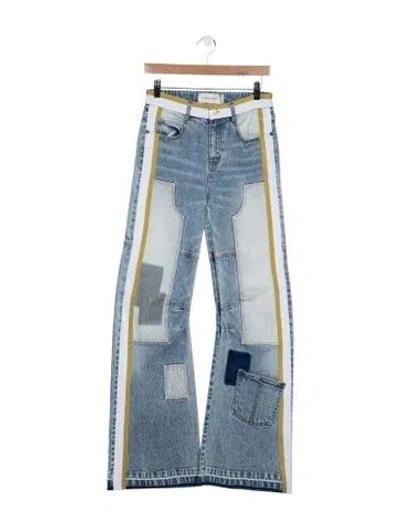 Pre-owned Hellessy High-rise Flared Jeans In Blue