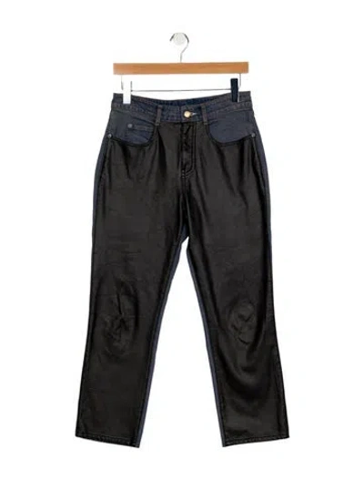 Pre-owned Hellessy High-rise Straight Leg Jeans In Blue