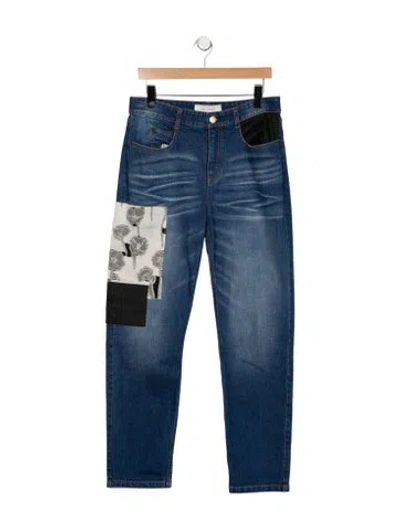 Pre-owned Hellessy High-rise Straight Leg Jeans In Blue