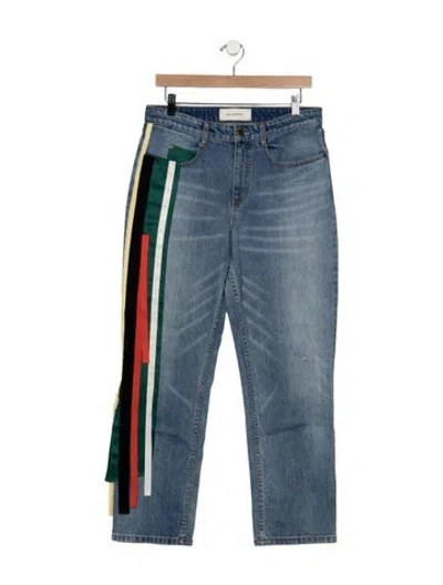 Pre-owned Hellessy High-rise Straight Leg Jeans In Blue