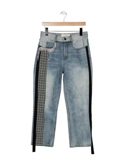 Pre-owned Hellessy High-rise Straight Leg Jeans In Blue