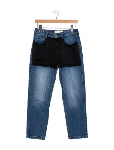 Pre-owned Hellessy High-rise Straight Leg Jeans In Blue