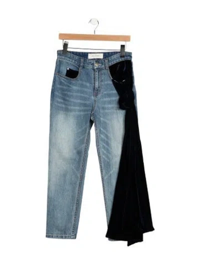 Pre-owned Hellessy High-rise Straight Leg Jeans In Blue