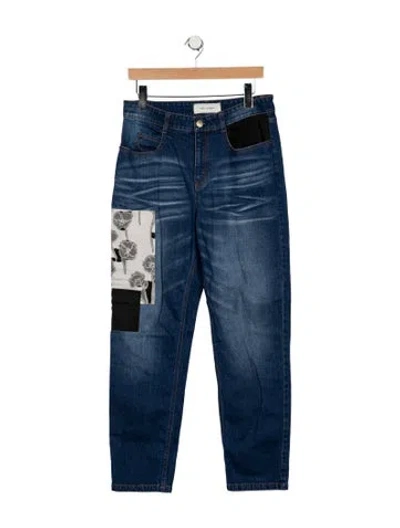 Pre-owned Hellessy High-rise Straight Leg Jeans In Blue