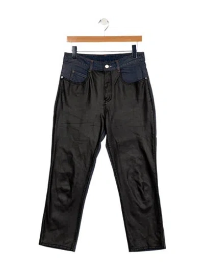 Pre-owned Hellessy High-rise Straight Leg Jeans In Gray