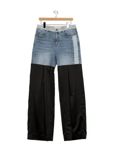 Pre-owned Hellessy High-rise Wide Leg Jeans In Black