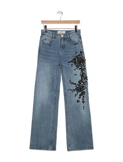 Pre-owned Hellessy High-rise Wide Leg Jeans In Blue