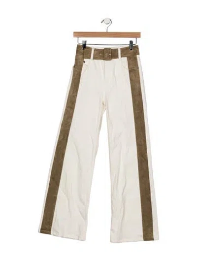 Pre-owned Hellessy High-rise Wide Leg Jeans In Neutrals