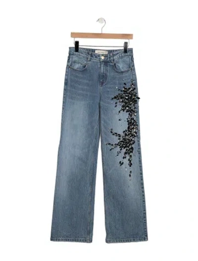 Pre-owned Hellessy High-rise Wide Leg Jeans W/ Tags In Blue