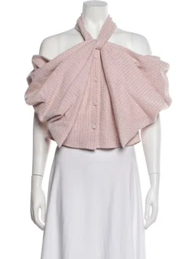 Pre-owned Hellessy Jersey Halterneck Top In Pink