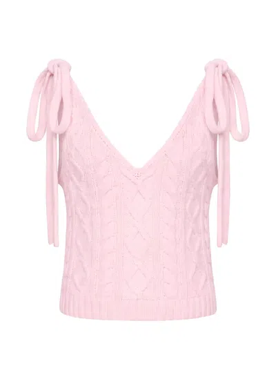 Hellessy Kenai Cable-knit Tank Top In Pink