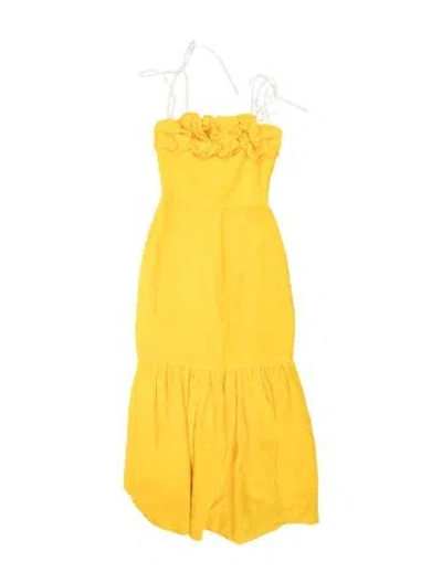 Pre-owned Hellessy Linen Mini Dress In Yellow