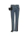 Hellessy Lya Bow Panel Jeans In Blue